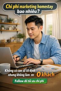 Chi phí marketing homestay bao nhiêu?